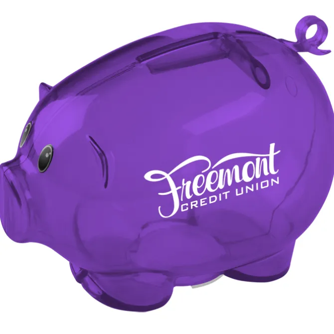 Action Piggy Bank - Translucent