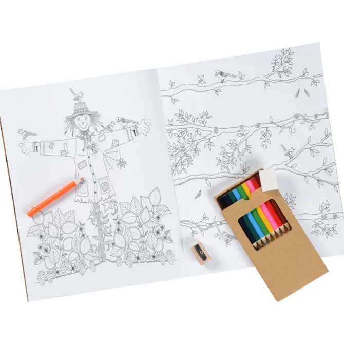 Adult Coloring Book & Color Pencil Set