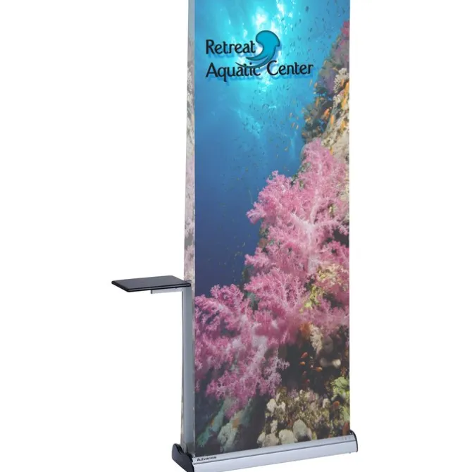 Advance Quick Change Two Sided Retractable Banner Display with Table