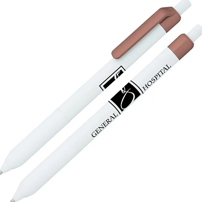 Alamo Pen - White - Metallic