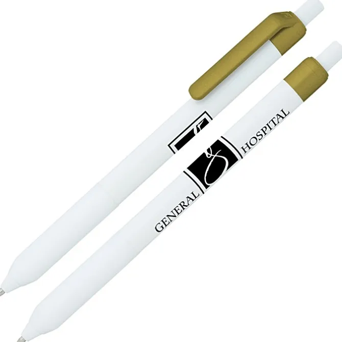 Alamo Pen - White - Metallic