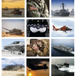 American Armed Forces Wall Calendar - Stapled