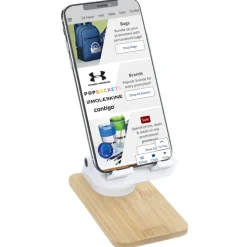 Bamboo Accent Swivel Phone Stand