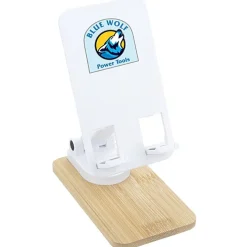Bamboo Accent Swivel Phone Stand