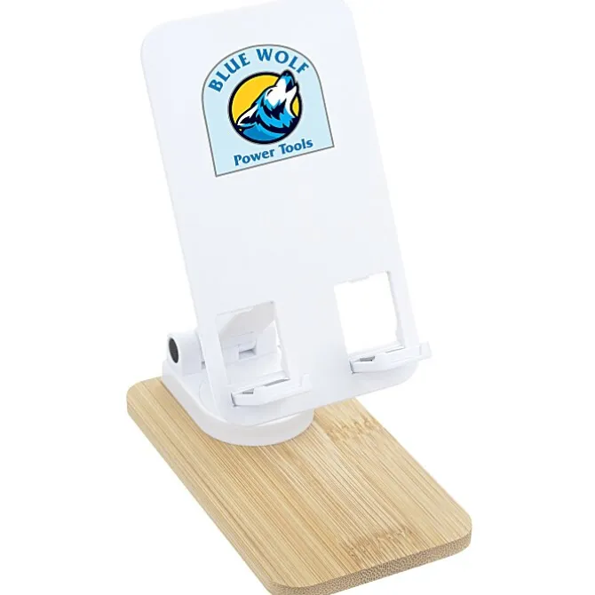 Bamboo Accent Swivel Phone Stand