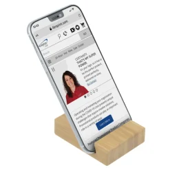 Bamboo Block Phone Stand
