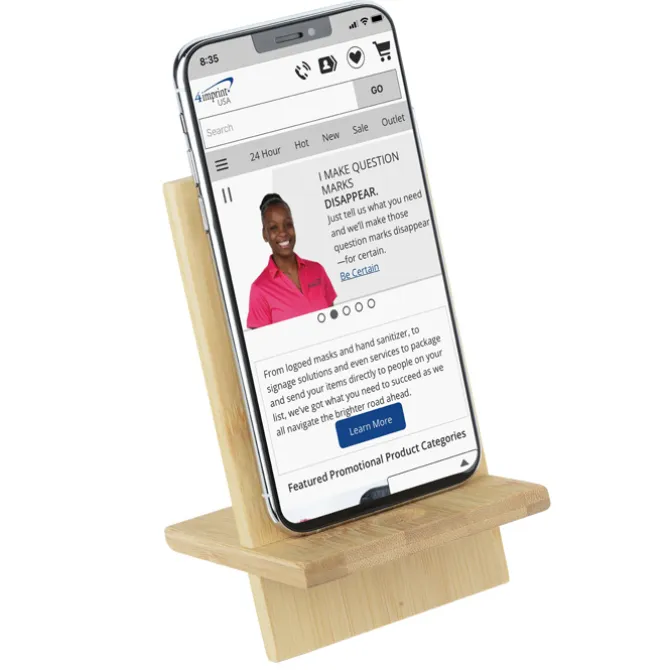 Bamboo Desktop Phone Stand