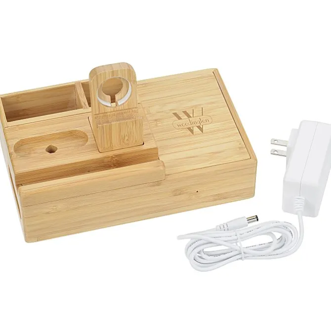 Bamboo Fast Wireless Charging Dock Station