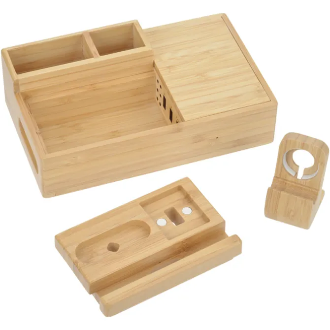 Bamboo Fast Wireless Charging Dock Station