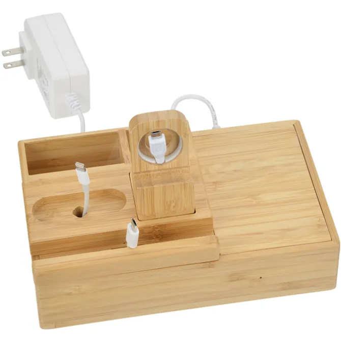 Bamboo Fast Wireless Charging Dock Station