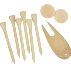 Bamboo Golf Tee Set with Pouch - 24 hr