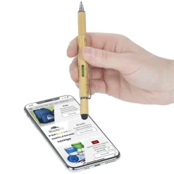 Bamboo Multifunction Stylus Tool Pen