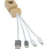 Bamboo Phone Stand Duo Charging Cable