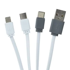 Bamboo Phone Stand Duo Charging Cable