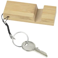 Bamboo Phone Stand Keychain