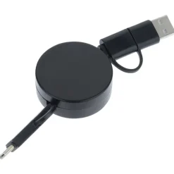 Bamboo Retractable Duo Charging Cable