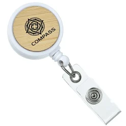Bamboo Touch Retractable Badge Holder