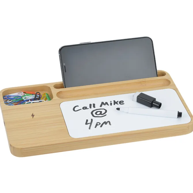 Bamboo Wireless Charger with Dry Erase Board
