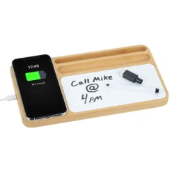 Bamboo Wireless Charger with Dry Erase Board