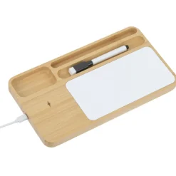 Bamboo Wireless Charger with Dry Erase Board