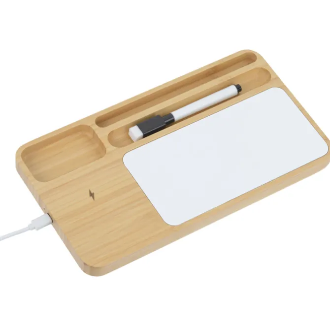 Bamboo Wireless Charger with Dry Erase Board