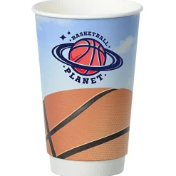 Basketball Full Color Insulated Paper Cup - 16 oz.