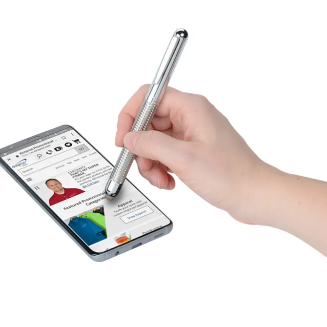 Bettoni Woven Mesh Rollerball Stylus Metal Pen - 24 hr