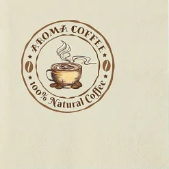 Beverage Napkin - 3-ply - Ivory - Full Color