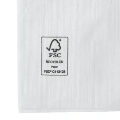 Beverage Napkin - 1-ply - White - Linen Embossed - Low Qty - Full Color
