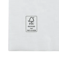 Beverage Napkin - 1-ply - White - Low Qty - Foil