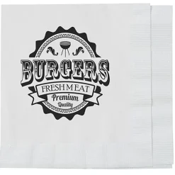 Beverage Napkin - 2-Ply - White - Off-Folded
