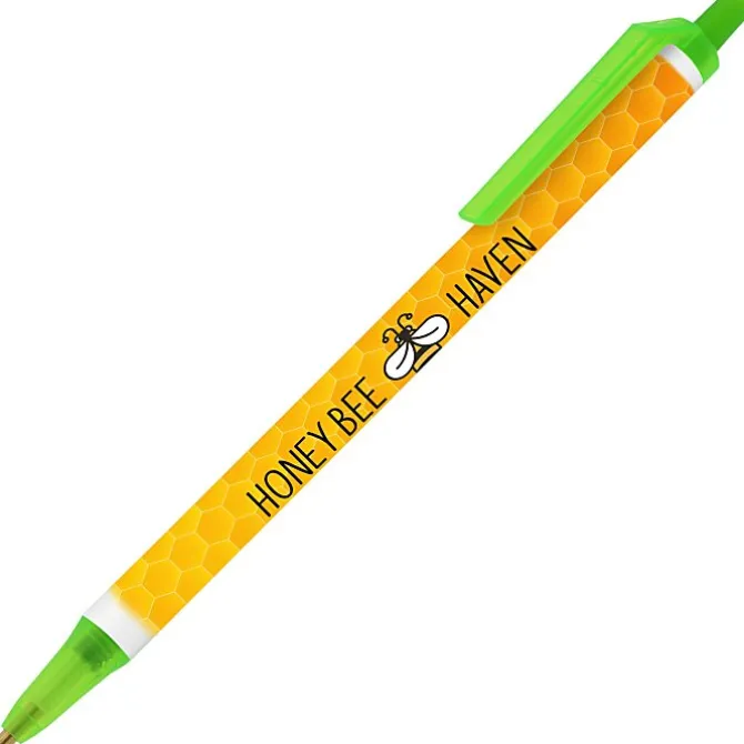 Bic Clic Stic Pen - Translucent - Full Color