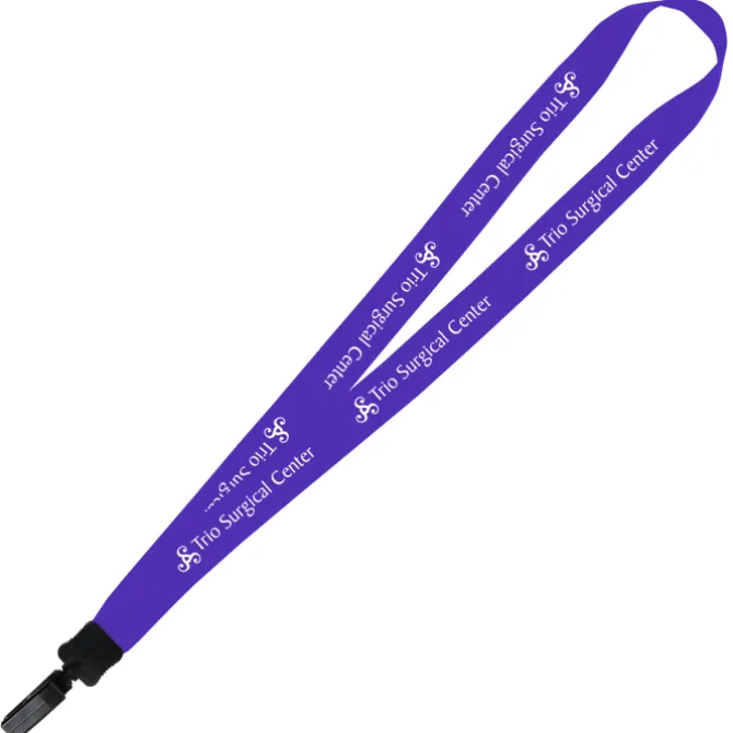Big Lanyard - 7/8 inches - 34 inches - Plastic Bulldog Clip
