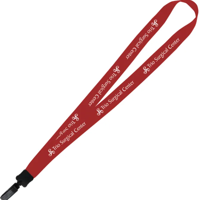Big Lanyard - 7/8 inches - 34 inches - Plastic Bulldog Clip - 24 hr