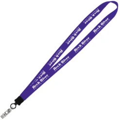 Big Lanyard - 7/8 inches - 34 inches - Snap with Metal Bulldog Clip