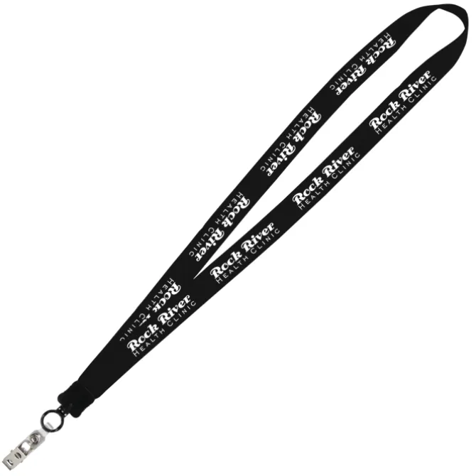 Big Lanyard - 7/8 inches - 32 inches - Snap with Metal Bulldog Clip