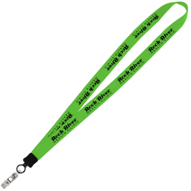 Big Lanyard - 7/8 inches - 32 inches - Snap with Metal Bulldog Clip