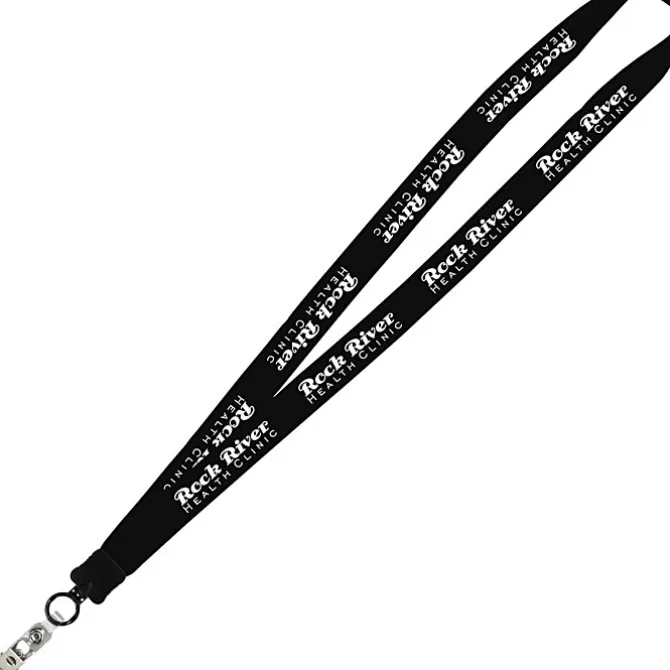 Big Lanyard - 7/8 inches - 36 inches - Snap with Metal Bulldog Clip