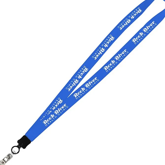 Big Lanyard - 7/8 inches - 36 inches - Snap with Metal Bulldog Clip