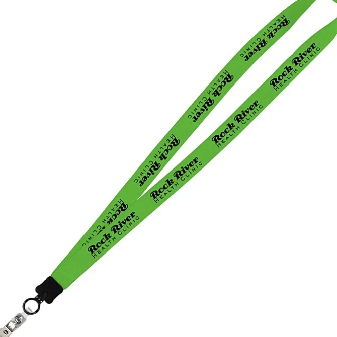 Big Lanyard - 7/8 inches - 36 inches - Snap with Metal Bulldog Clip