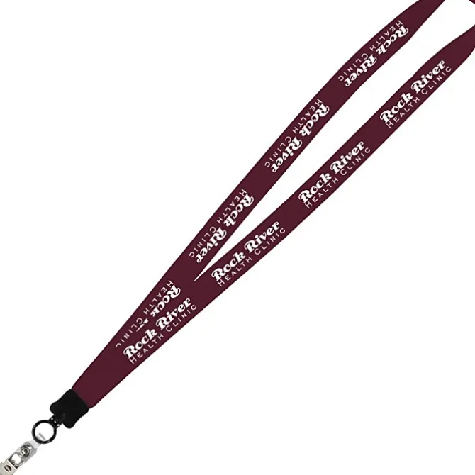 Big Lanyard - 7/8 inches - 36 inches - Snap with Metal Bulldog Clip