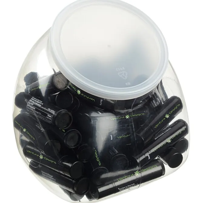 Black Tube Lip Balm Tub - 50-Pieces - 24 hr