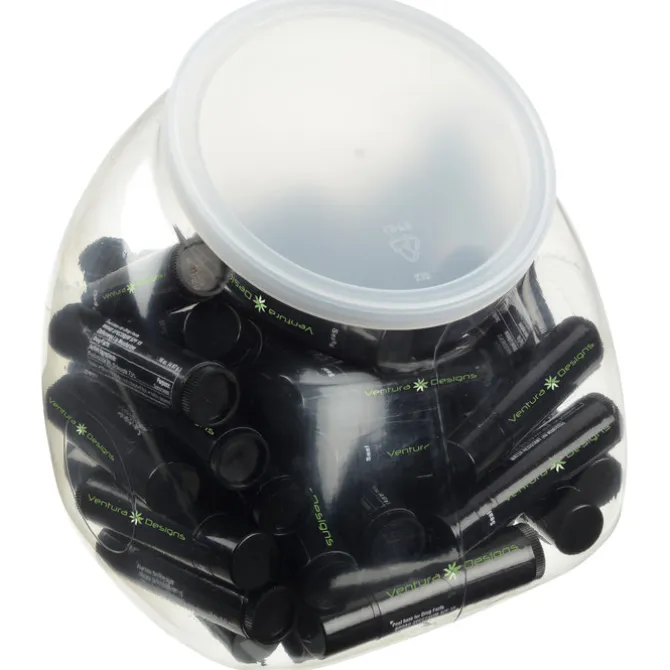 Black Tube Lip Balm Tub - 50-Pieces - 24 hr