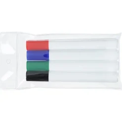 Broad Line Dry Erase Marker - Bullet Tip - Assorted - 4pk