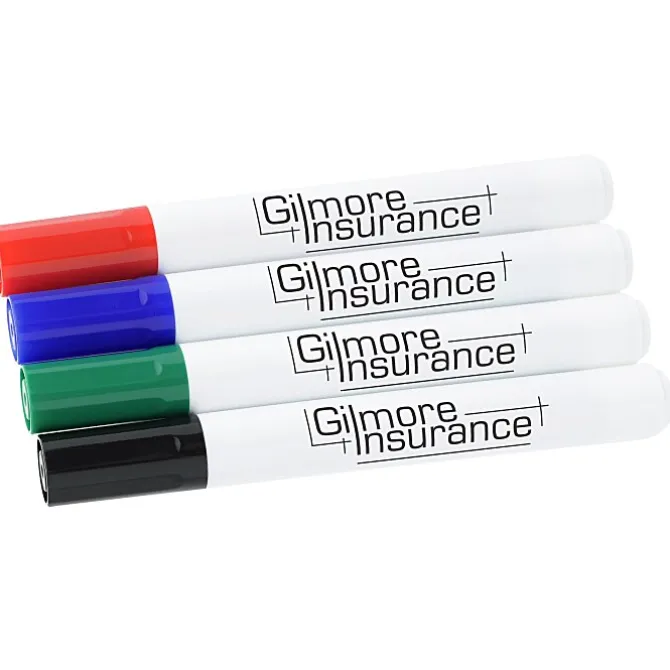 Broad Line Dry Erase Marker - Chisel Tip - Assorted - 4pk