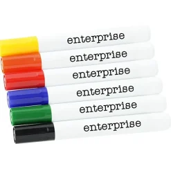 Broad Line Dry Erase Marker - Chisel Tip - Assorted - 6pk