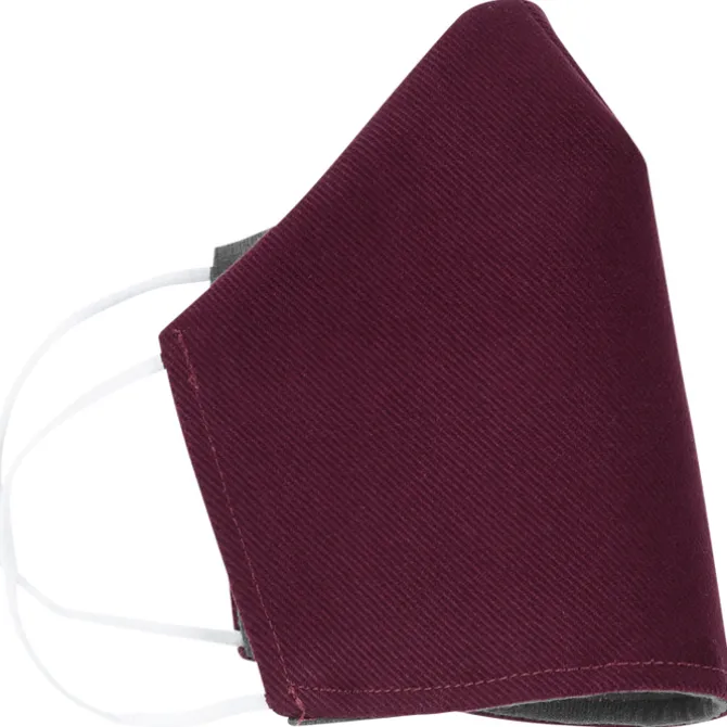 Brushed Cotton Twill Face Mask - Embroidered