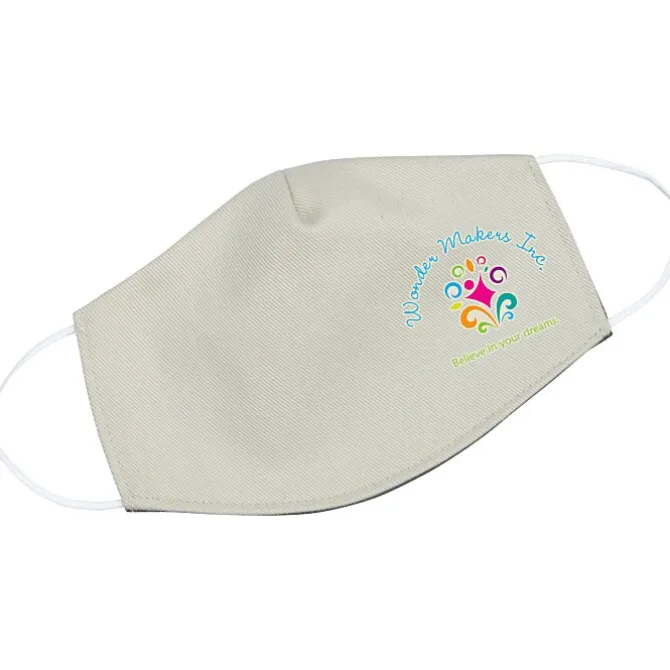 Brushed Cotton Twill Face Mask - Full Color