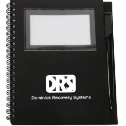 Business Card Notebook with Pen - Opaque