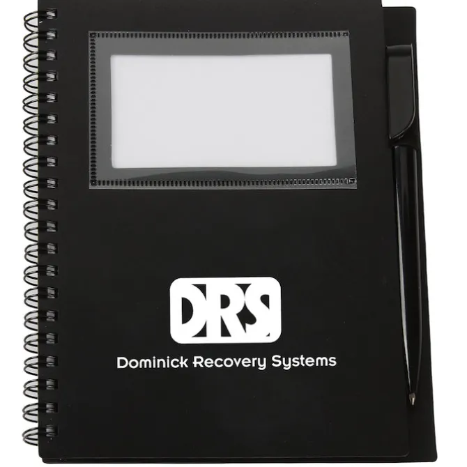 Business Card Notebook with Pen - Opaque